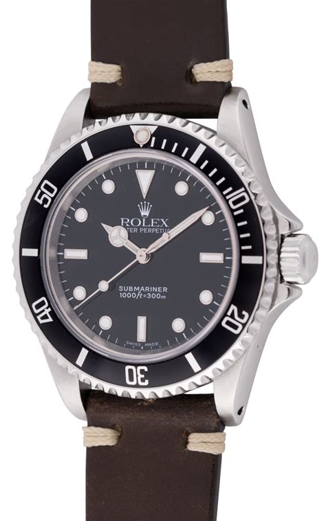 rolex submariner 14060m leather strap|rolex 14060m production years.